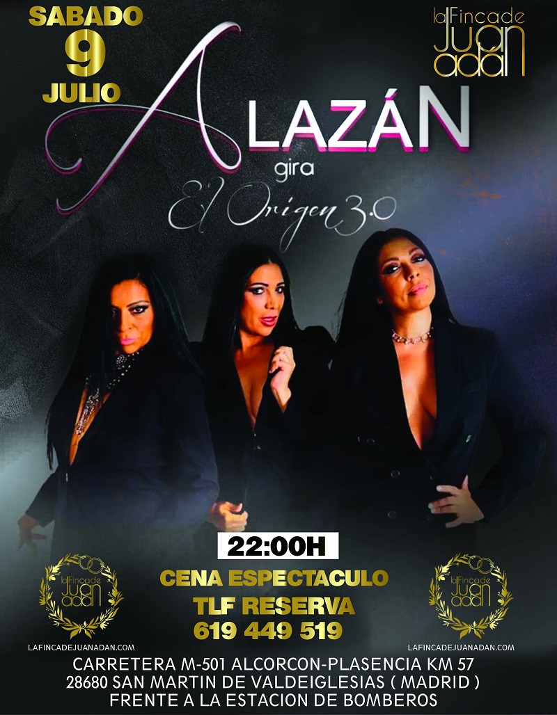 Noche flamenca con el directo de Alazán el sábado 9 de julio a las 22h