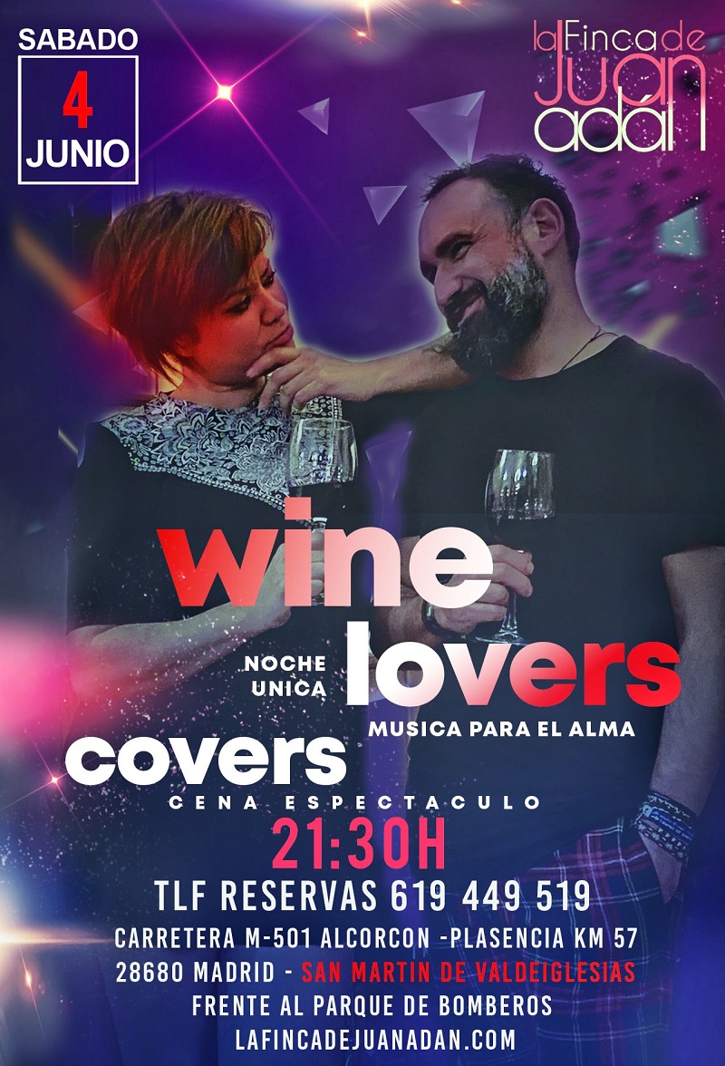 Noche mágica de covers con Wine Lovers el Sábado 4 de junio 21:30h
