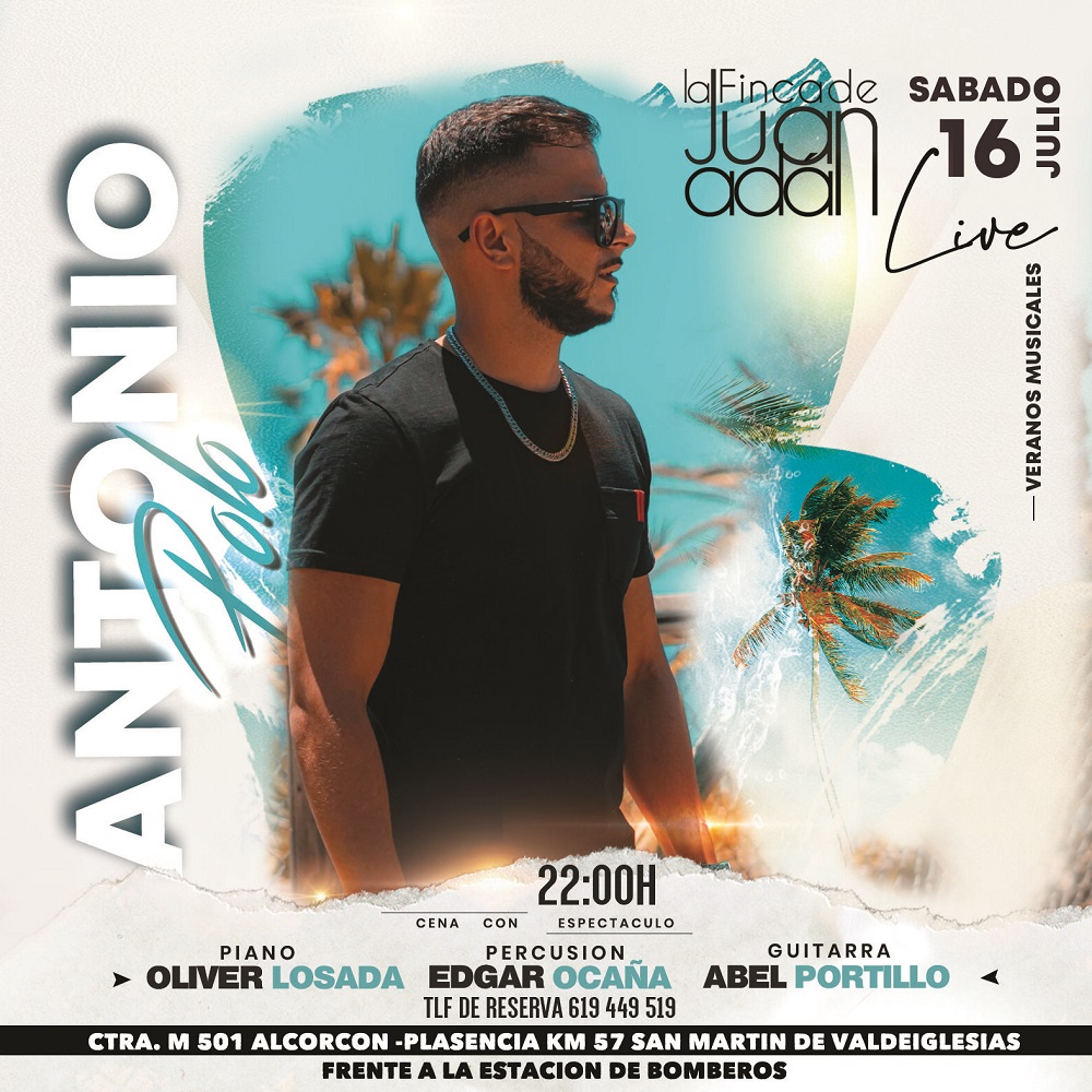 El "flamenquito" de Antonio Polo el sábado 16 de julio a las 21:30h